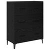 vidaXL Highboard &Mu;&alpha;ύ&rho;&eta; &Omicron;&xi;&upsilon;ά 69,5 x 34 x 180 &epsilon;&kappa;. &Epsilon;&pi;&epsilon;&xi;&epsilon;&rho;&gamma;&alpha;&sigma;&mu;έ&nu;&omicron; &xi;ύ&lambda;&omicron;