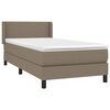 vidaXL &Kappa;&rho;&epsilon;&beta;ά&tau;&iota; Boxspring &mu;&epsilon; &Sigma;&tau;&rho;ώ&mu;&alpha; Taupe 90x190 &epsilon;&kappa;.&Upsilon;&phi;&alpha;&sigma;&mu;ά&tau;&iota;&nu;&omicron;
