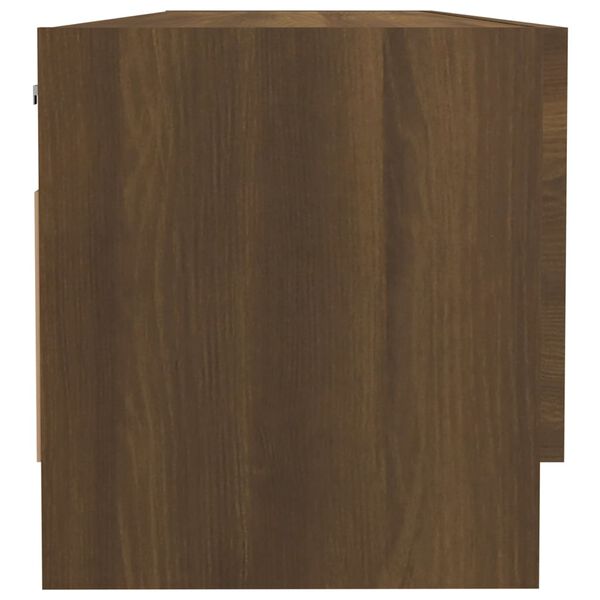 vidaXL Ντουλάπα Καφέ Δρυς 100 x 32,5 x 35 εκ. από Επεξεργασμένο Ξύλο