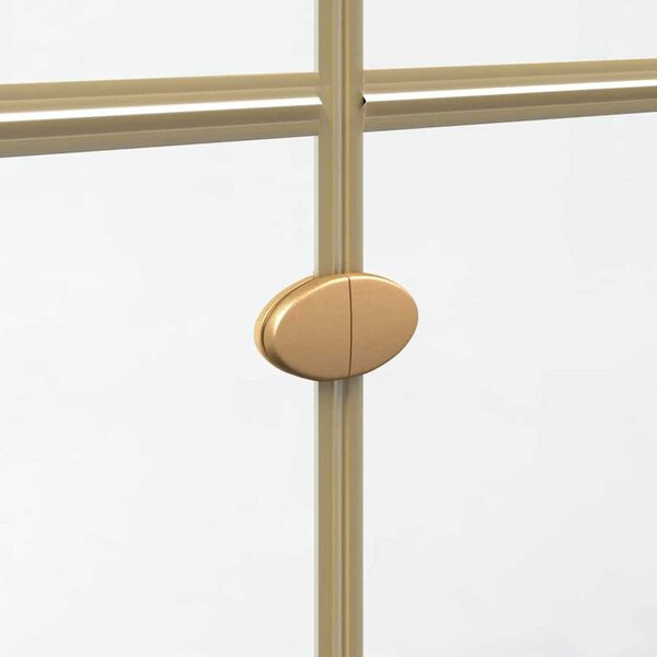 vidaXL Τοίχος ντους Walk-in Άλλο Χρυσό και διαφανές 80 x 190 cm