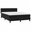 vidaXL Box Spring &Kappa;&rho;&epsilon;&beta;ά&tau;&iota; &mu;&epsilon; &sigma;&tau;&rho;ώ&mu;&alpha; &Mu;&alpha;ύ&rho;&omicron; 160x220 cm &Beta;&epsilon;&lambda;&omicron;ύ&delta;&iota;&nu;&omicron;