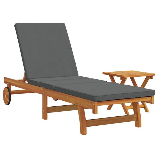 vidaXL Ξαπλώστρα 2 pcs Καφέ 40 x 40 x 40εκ Μασίφ ξύλο ακακίας