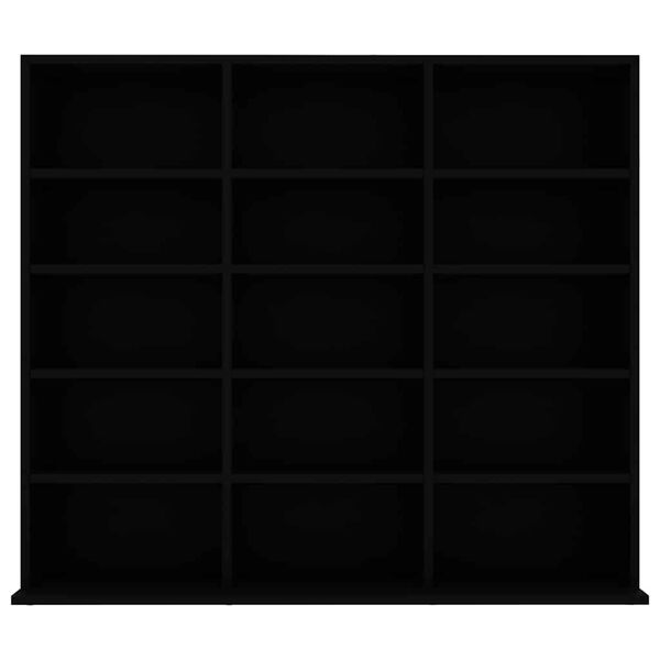 vidaXL Έπιπλο για CD Μαύρο 100 x 23 x 89,5 εκ. από Επεξ. Ξύλο