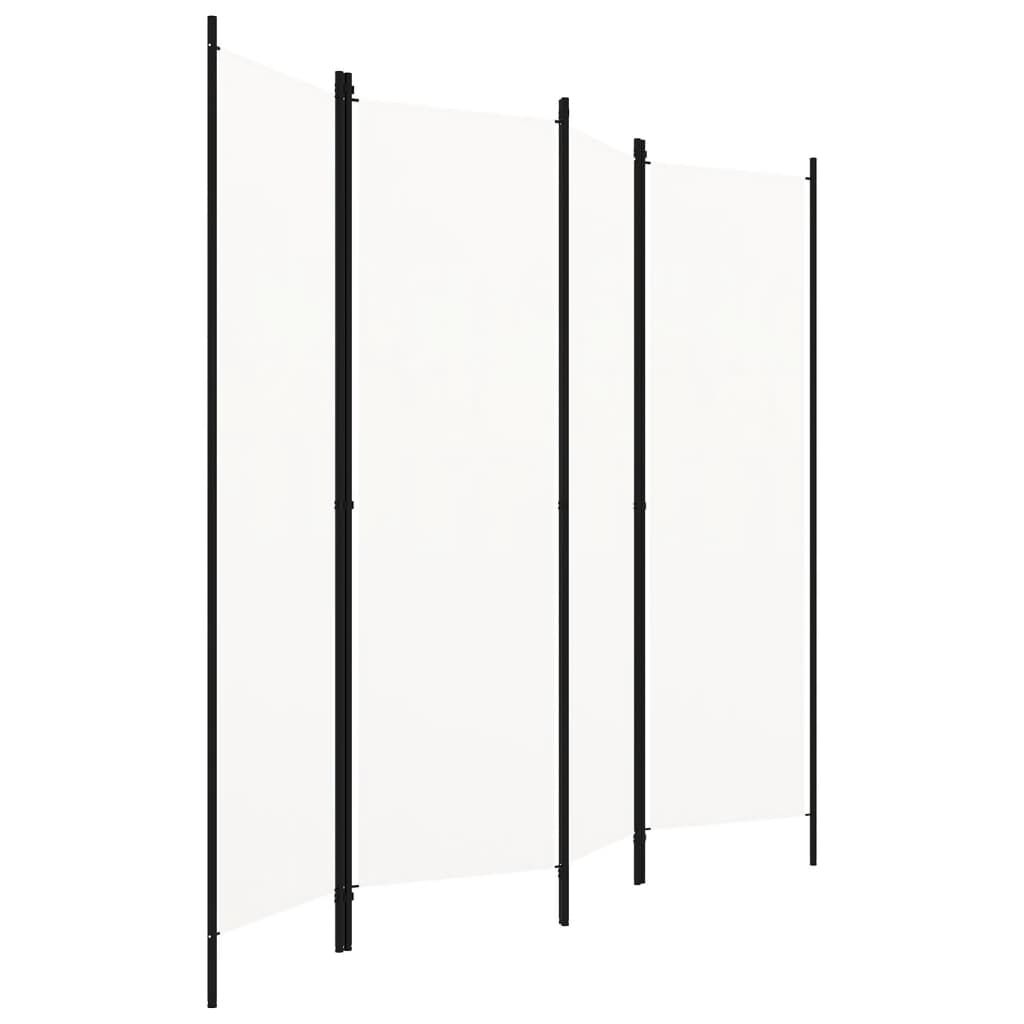 vidaXL Διαχωριστικό Δωματίου με 4 Πάνελ Λευκό 200 x 180 εκ.