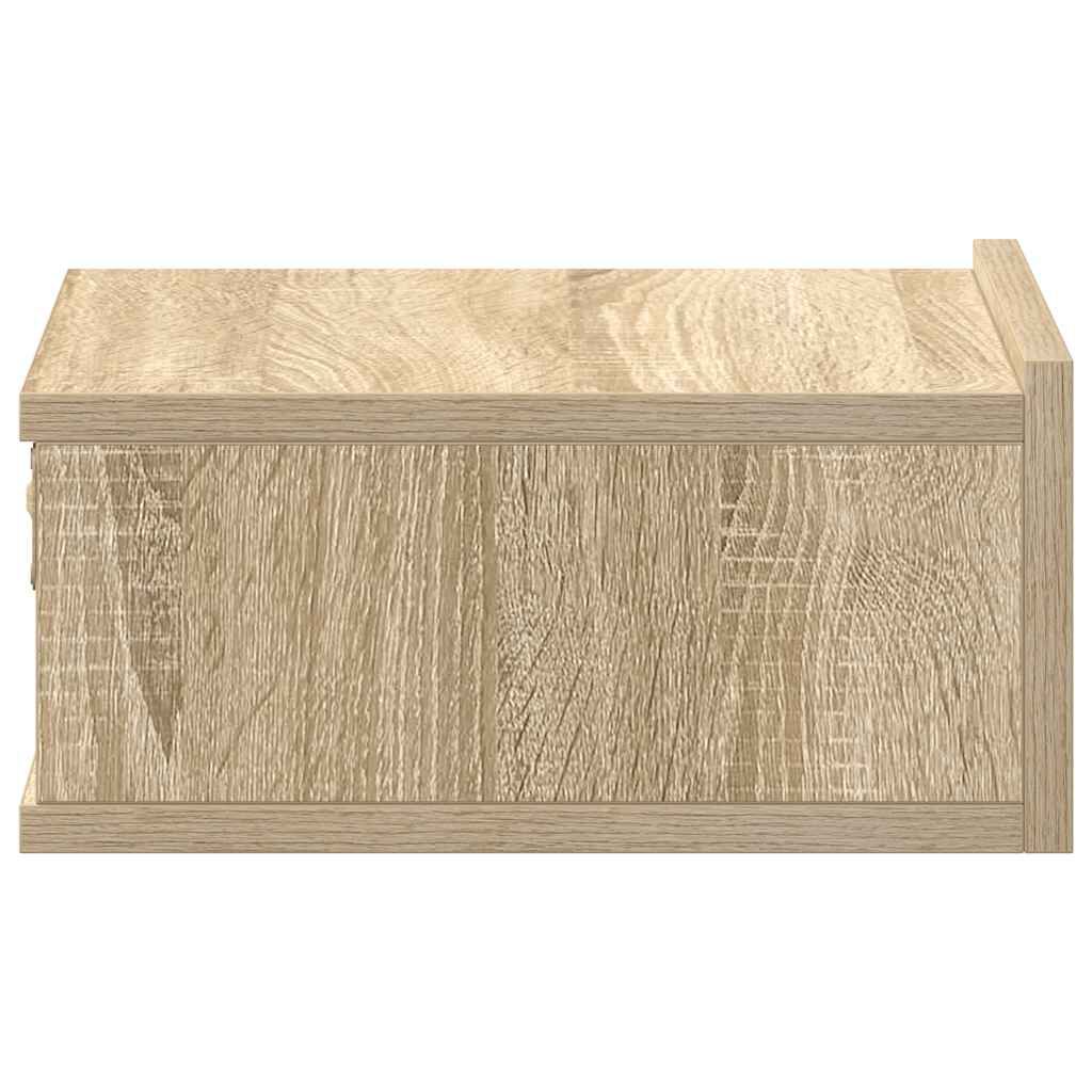vidaXL Κομοδίνα Κρεμαστά 2 τεμ. Sonoma Δρυς 40x30x15εκ. από Επεξ. Ξύλο