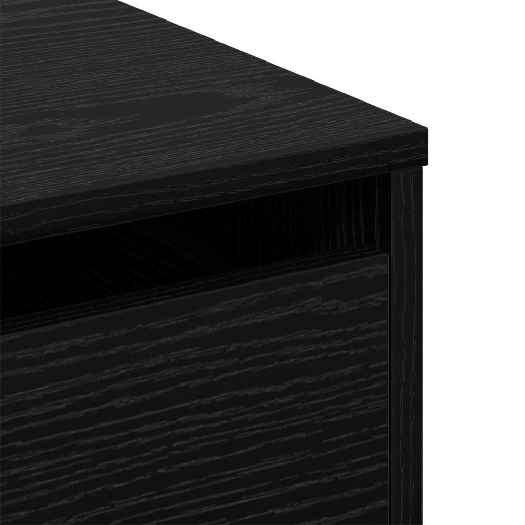 vidaXL Γωνιακό Κουτί με Συρτάρια Μαύρη Δρυς 60x41x58 εκ. Επεξεργασμένο Ξύλο