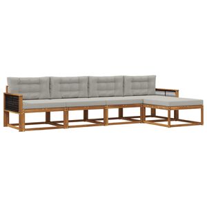 vidaXL &Sigma;&epsilon;&iota;&rho;ά &Kappa;&alpha;&nu;&alpha;&pi;έ &Epsilon;&xi;&omega;&tau;&epsilon;&rho;&iota;&kappa;&omicron;ύ 5 pcs &Phi;&upsilon;&sigma;&iota;&kappa;ό &kappa;&alpha;&iota; &Alpha;&nu;&omicron;&iota;&chi;&tau;ό &gamma;&kappa;&rho;&iota;