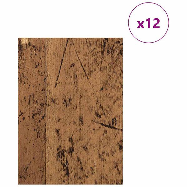 vidaXL Διακοσμητικά Πάνελ 12 pcs Παλαιό ξύλο 15 x 21 x 0.3 εκ