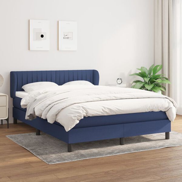 vidaXL &Kappa;&rho;&epsilon;&beta;ά&tau;&iota; Boxspring &mu;&epsilon; &Sigma;&tau;&rho;ώ&mu;&alpha; &Mu;&pi;&lambda;&epsilon; 140x190 &epsilon;&kappa;. &Upsilon;&phi;&alpha;&sigma;&mu;ά&tau;&iota;&nu;&omicron;
