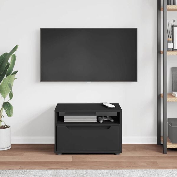 ντουλάπι τηλεόρασης vidaXL "VISNES" Μαύρο 60x40x38 cm Ξύλινη κατασκευή