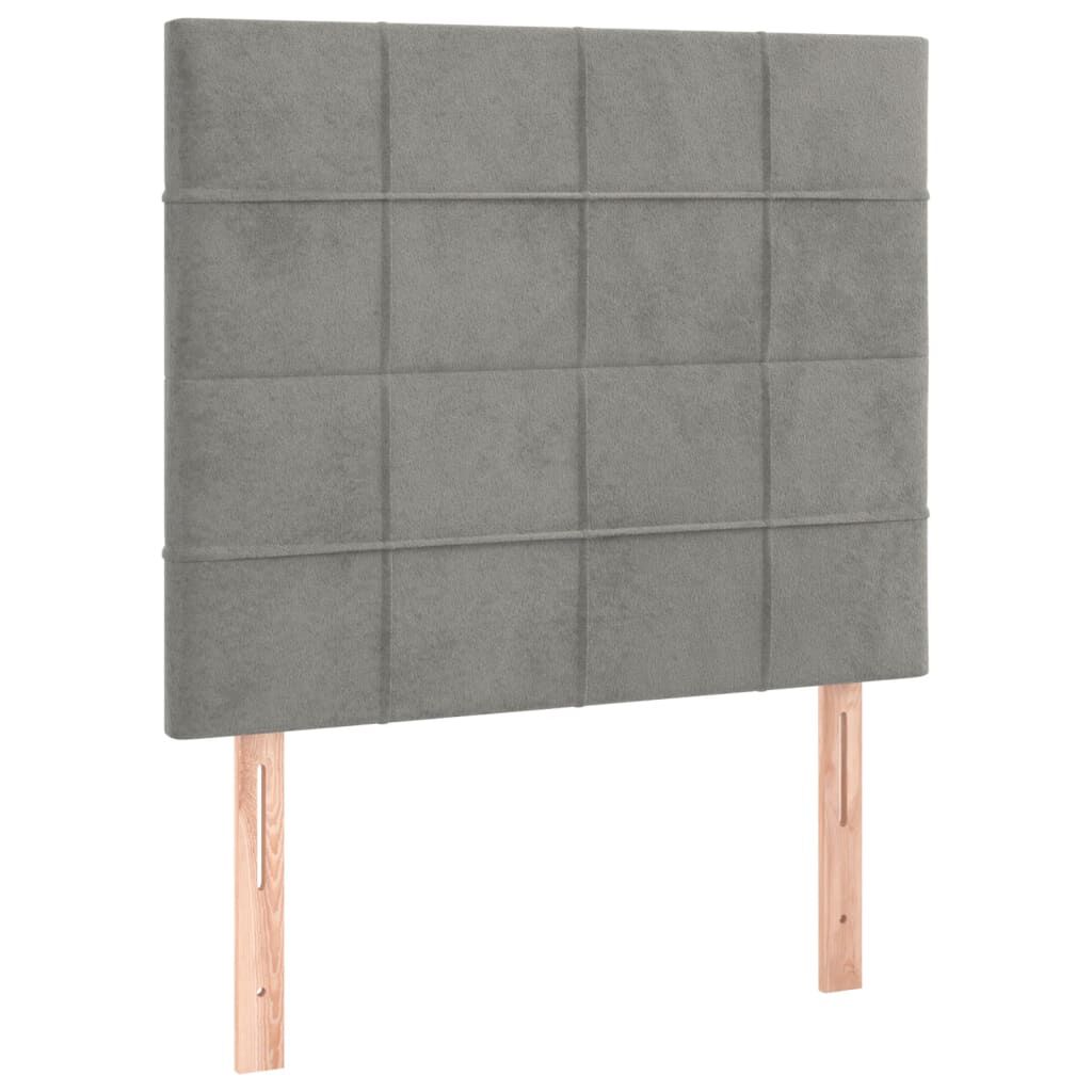 vidaXL Κεφαλάρια Κρεβατιού 2 τεμ. Αν. Γκρι 90x5x78/88 εκ. Βελούδινο