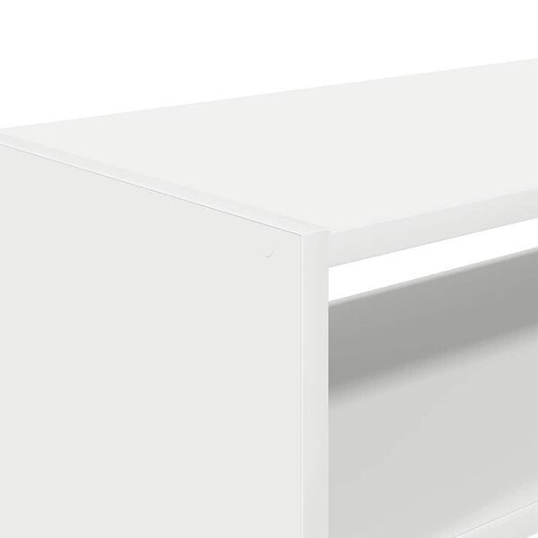 vidaXL Ράφι παπουτσιών στοιβαζόμενο λευκό 60x30x30,5 cm