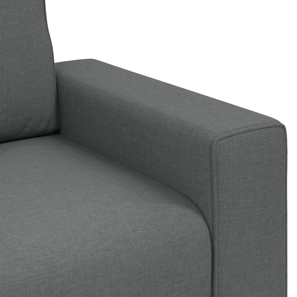 vidaXL Καναπές με μαξιλάρι Σκούρο γκρι 100 x 77 x 82 εκ ύφασμα