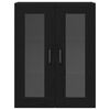 vidaXL Highboard Επιτοίχιο 2 pcs Μαύρη δρυς 69.5 x 34 x 180 εκ.