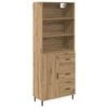 vidaXL Highboard 2 &tau;&mu;&chi;. Artisan Oak 69,5 x 32,5 x 180 &epsilon;&kappa;