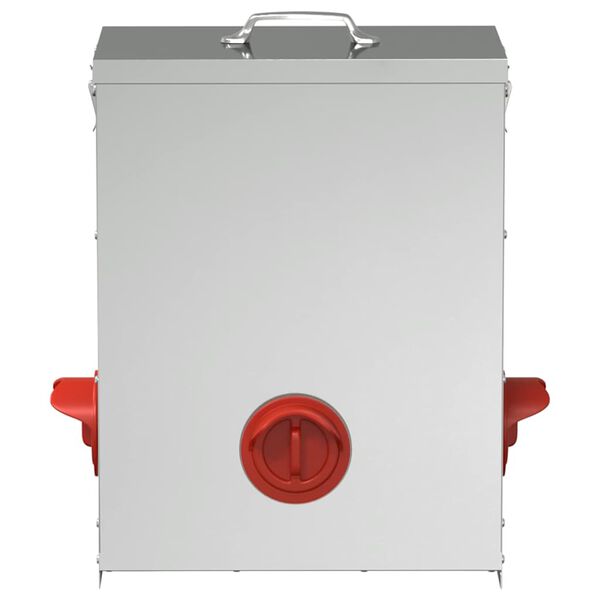 vidaXL Ταΐστρα κοτόπουλων Ασημί 32,5 x 20,5 x 43 εκ