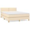 vidaXL &Kappa;&rho;&epsilon;&beta;ά&tau;&iota; Boxspring &mu;&epsilon; &Sigma;&tau;&rho;ώ&mu;&alpha; &Kappa;&rho;&epsilon;&mu; 140x200 &epsilon;&kappa;. &Upsilon;&phi;&alpha;&sigma;&mu;ά&tau;&iota;&nu;&omicron;