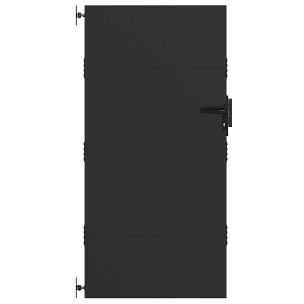 vidaXL Πύλη Κήπου Μαύρο 105 x 175 cm Ατσάλι με Επικάλυψη Πούδρας