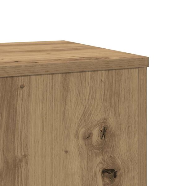 vidaXL Βάσεις Φυτών Αρτισιανή Δρυς 33x33x100 εκ. Επεξ. Ξύλο