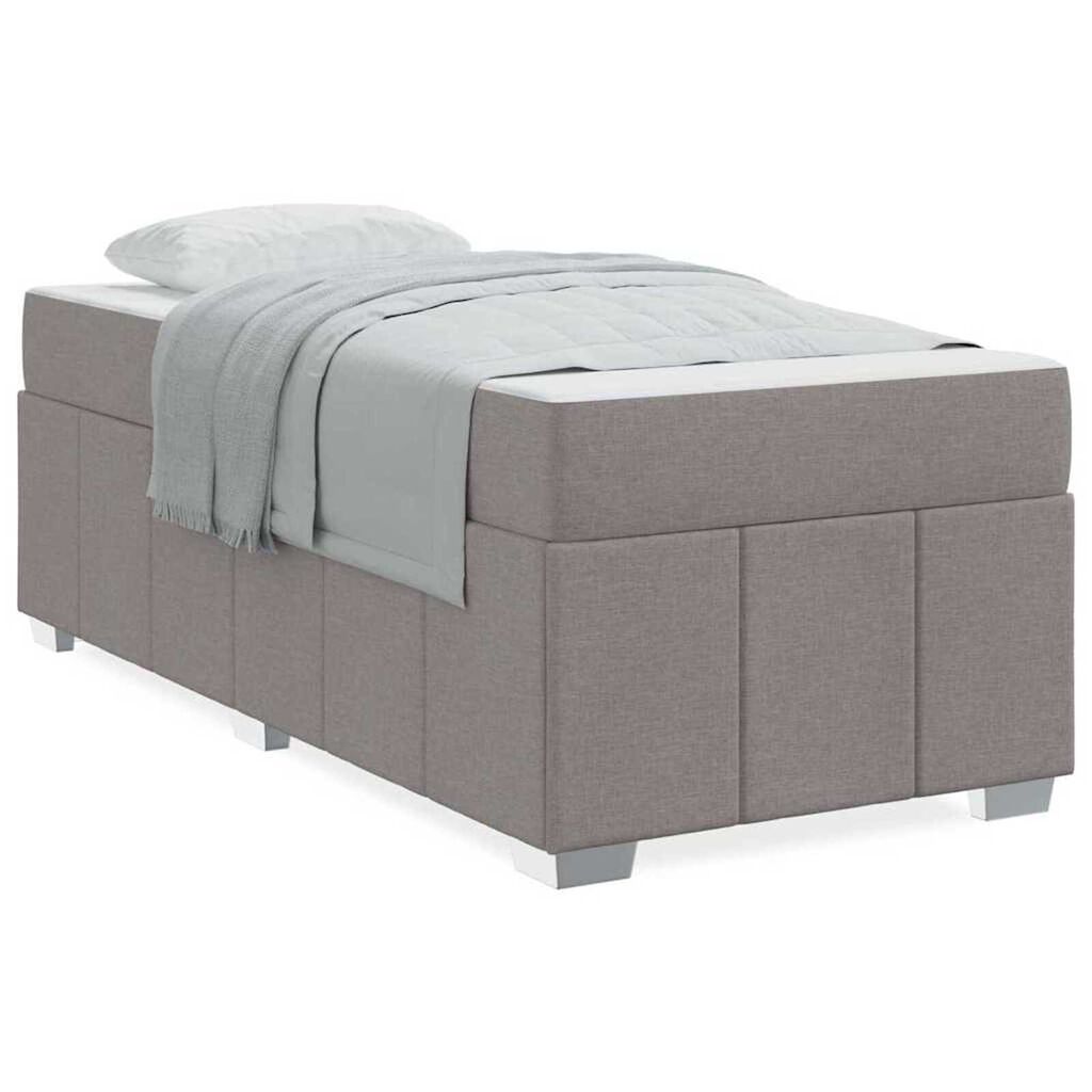 vidaXL Σκελετός Κρεβατιού Taupe 90 x 200 cm ύφασμα