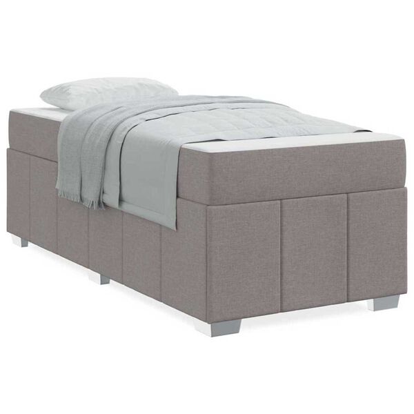 vidaXL Σκελετός Κρεβατιού Taupe 90 x 200 cm ύφασμα