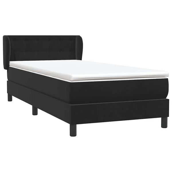 vidaXL Box Spring &Kappa;&rho;&epsilon;&beta;ά&tau;&iota; &mu;&epsilon; &sigma;&tau;&rho;ώ&mu;&alpha; &Mu;&alpha;ύ&rho;&omicron; 100x220 &epsilon;&kappa;. &Beta;&epsilon;&lambda;&omicron;ύ&delta;&iota;&nu;&omicron;