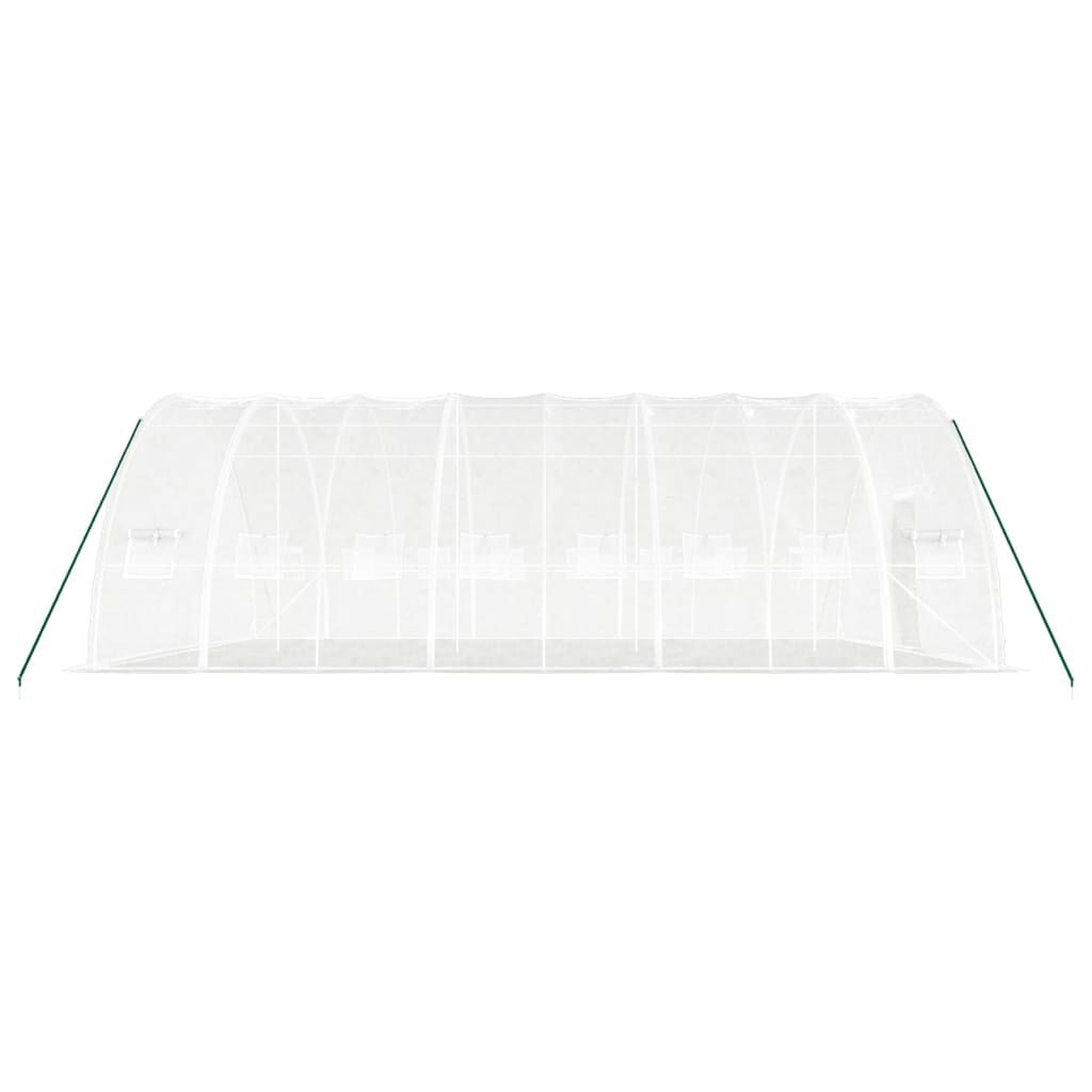 vidaXL Θερμοκήπιο με Ατσάλινο Πλαίσιο Λευκό 48 μ² 8 x 6 x 2,85 μ.
