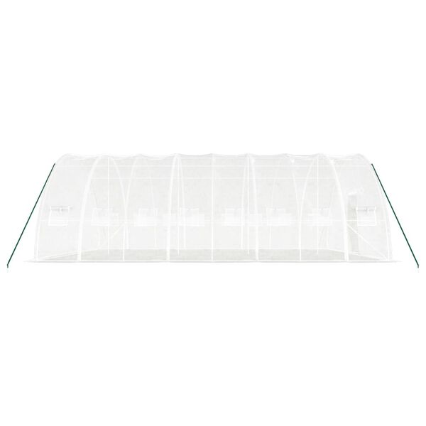 vidaXL Θερμοκήπιο με Ατσάλινο Πλαίσιο Λευκό 48 μ² 8 x 6 x 2,85 μ.