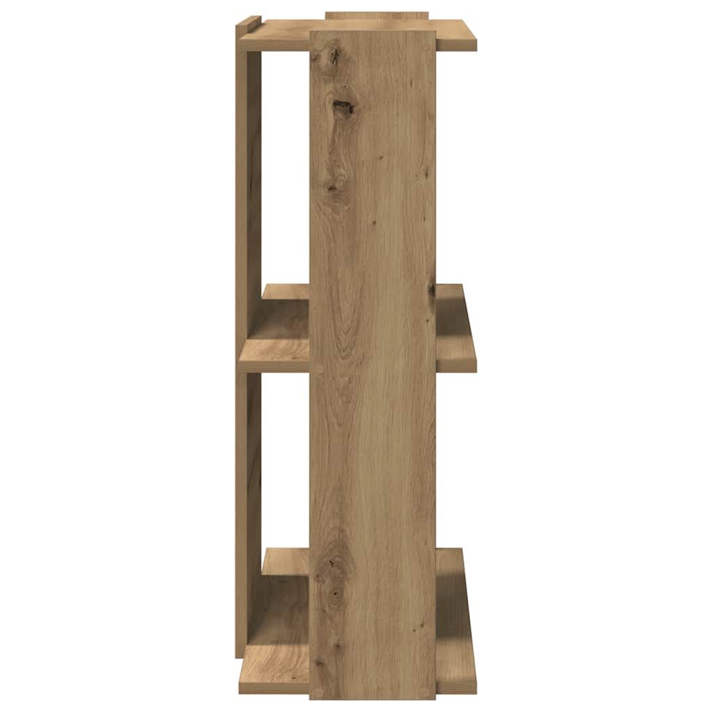 vidaXL Βιβλιοθήκη 3 επιπέδων Δρυς τεχνίτης 60x30x80 cm