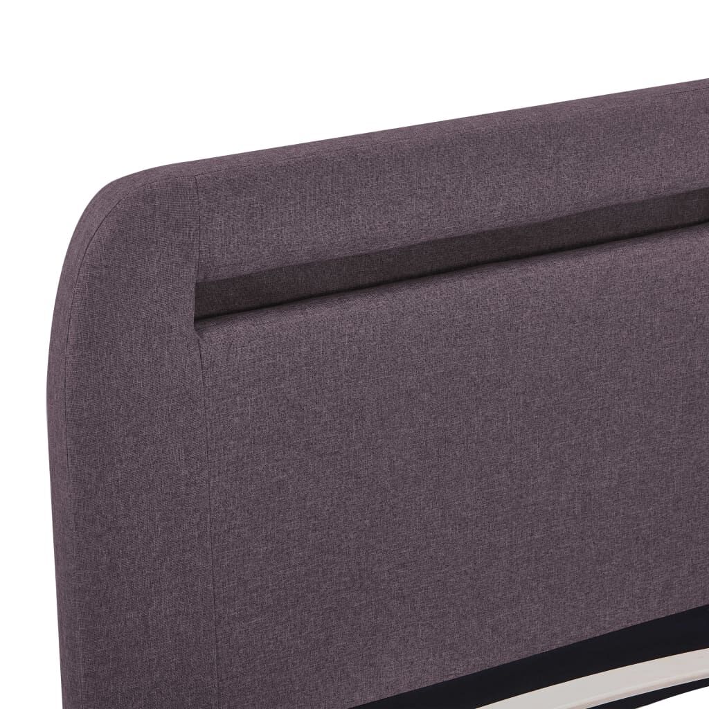 vidaXL Σκελετός Κρεβατιού με LED χωρίς Στρώμα Taupe 150x200 εκ.
