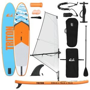 vidaXL &Phi;&omicron;&upsilon;&sigma;&kappa;&omega;&tau;ό SUP Board &mu;&epsilon; &Iota;&sigma;&tau;&iota;&omicron;&phi;&omicron;&rho;ί&alpha; TRITON 330 x 76 x 15 &epsilon;&kappa; &Mu;&pi;&lambda;&epsilon;