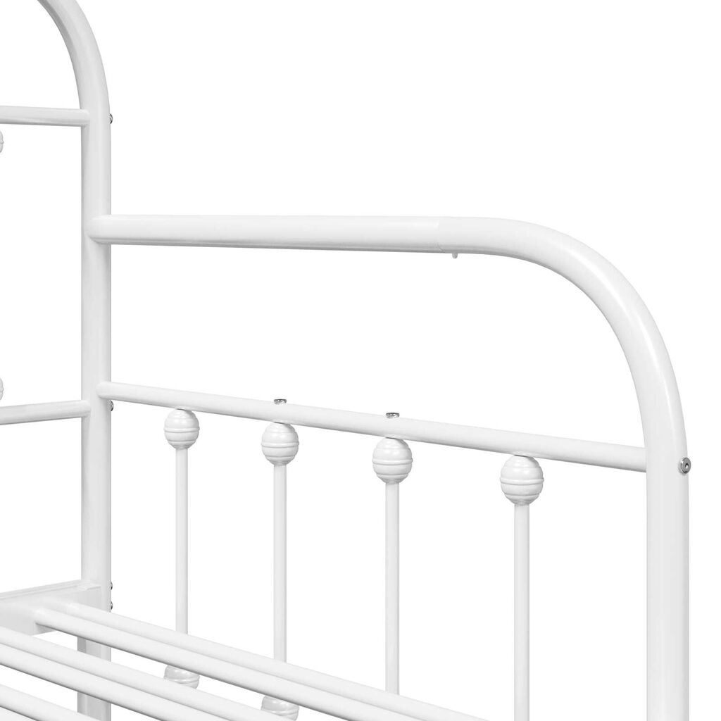 vidaXL Κρεβάτι με Στρατηγωγό Λευκό 75x190 εκ. Χάλυβας