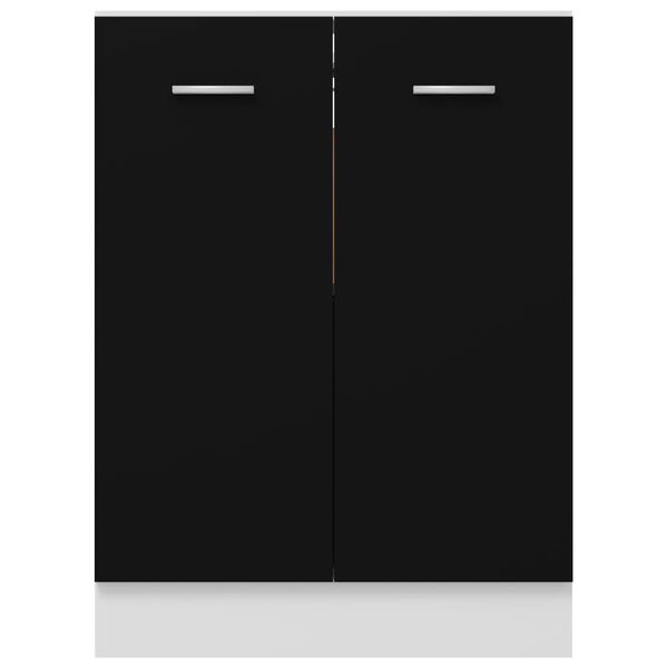 vidaXL Ντουλάπι Δαπέδου Lyon Μαύρο 60x46x81,5 εκ. Επεξ. Ξύλο