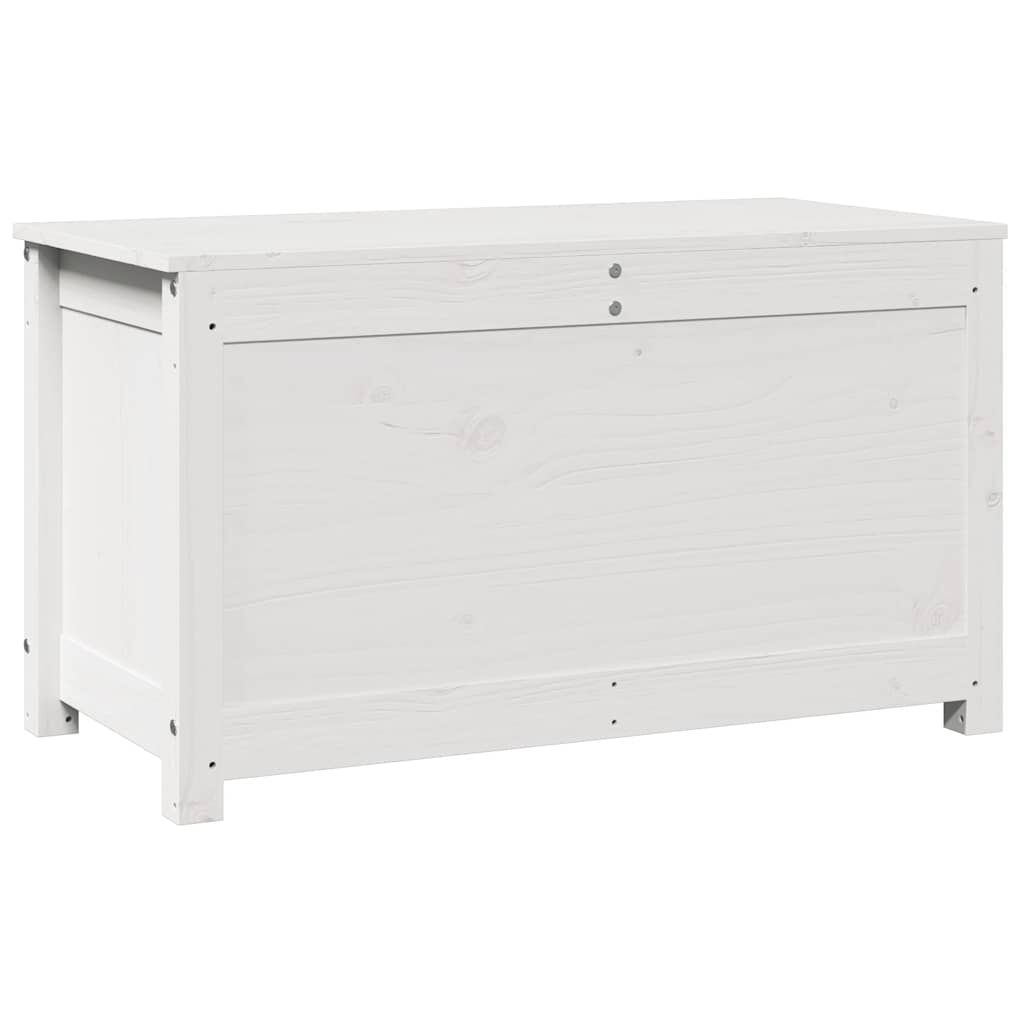 vidaXL Κουτί Αποθήκευσης Λευκό 80x40x45,5 εκ από Μασίφ Ξύλο Πεύκου
