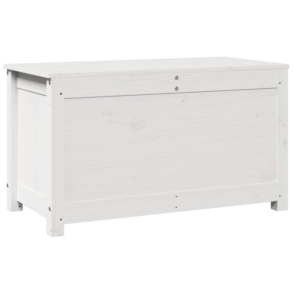 vidaXL Κουτί Αποθήκευσης Λευκό 80x40x45,5 εκ από Μασίφ Ξύλο Πεύκου