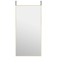 vidaXL Καθρέπτης Πόρτας Χρυσό 50 x 100 εκ. από Γυαλί και Αλουμίνιο