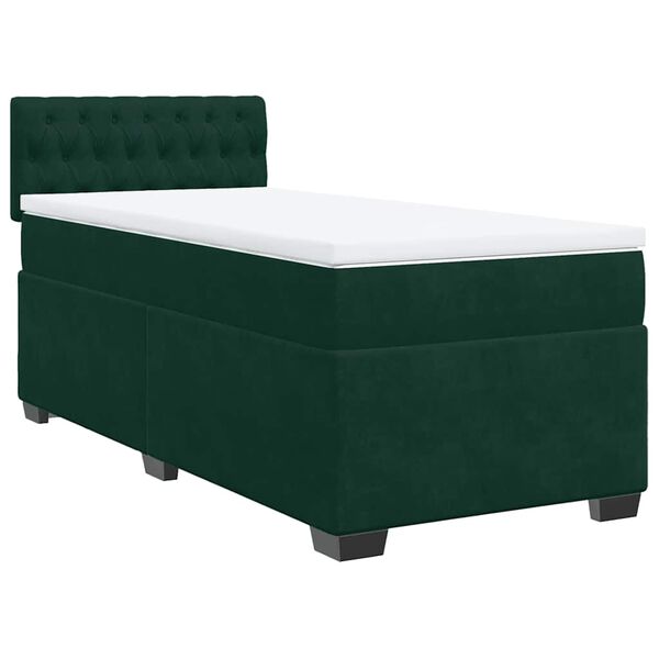 vidaXL &Kappa;&rho;&epsilon;&beta;ά&tau;&iota; Boxspring &mu;&epsilon; &Sigma;&tau;&rho;ώ&mu;&alpha; &Sigma;&kappa;&omicron;ύ&rho;&omicron; &Pi;&rho;ά&sigma;&iota;&nu;&omicron; 90x190 &epsilon;&kappa;. &Beta;&epsilon;&lambda;&omicron;ύ&delta;&iota;&nu;&omicron;