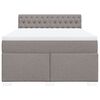 vidaXL &Kappa;&rho;&epsilon;&beta;ά&tau;&iota; Boxspring &mu;&epsilon; &Sigma;&tau;&rho;ώ&mu;&alpha; Taupe 160x200 &epsilon;&kappa;. &Upsilon;&phi;&alpha;&sigma;&mu;ά&tau;&iota;&nu;&omicron;