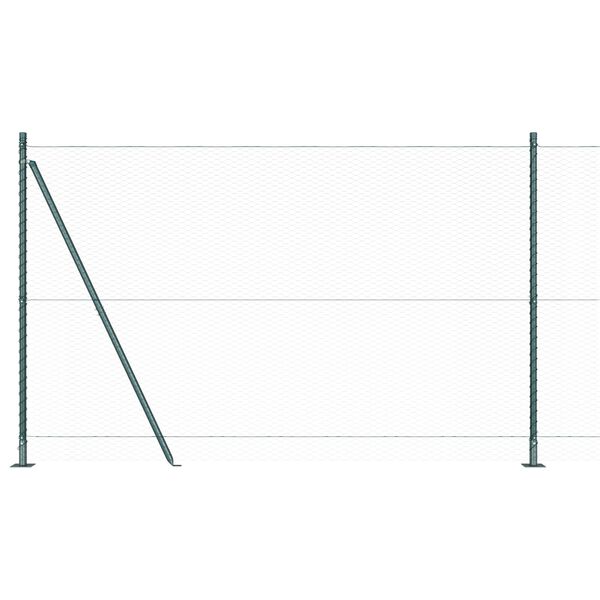 vidaXL Σετ Φράχτη Σετ 2 Πράσινο Ατσάλι, PVC 25 x 1.5 m Ανθεκτικό