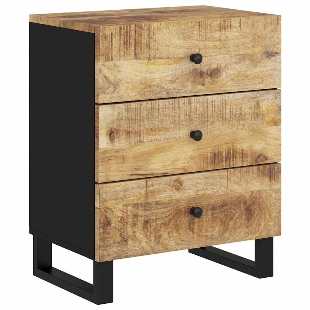 vidaXL Κομοδίνο 50x33x62 εκ. Μασίφ Ξύλο Μάνγκο & Επεξεργασμένο Ξύλο