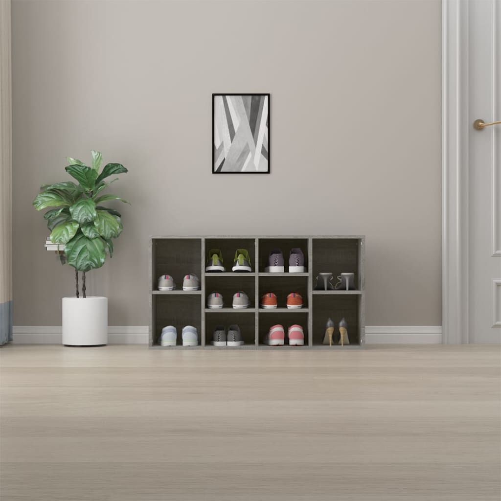 vidaXL Παπουτσοθήκη Γκρι Sonoma 103x30x54,5 εκ. από Επεξεργασμένο Ξύλο