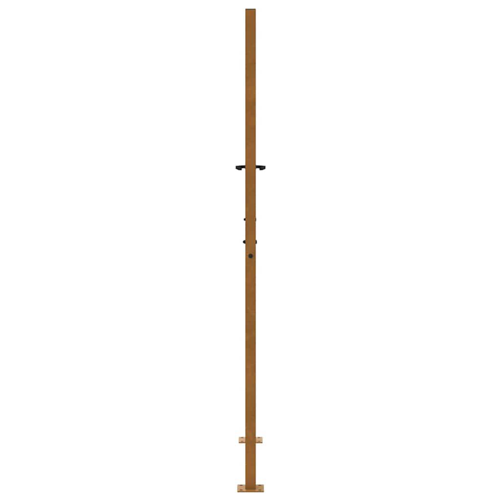 vidaXL Πύλη κήπου 105x180 cm Σταυρός σχεδιασμού από διαβρωμένο χάλυβα