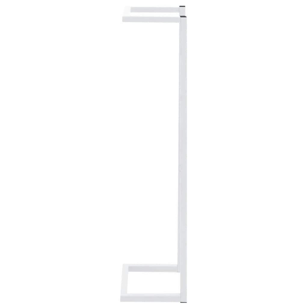 vidaXL Βάση για Πετσέτες Επιτοίχια Λευκή 25 x 20 x 95 εκ. Ατσάλινη