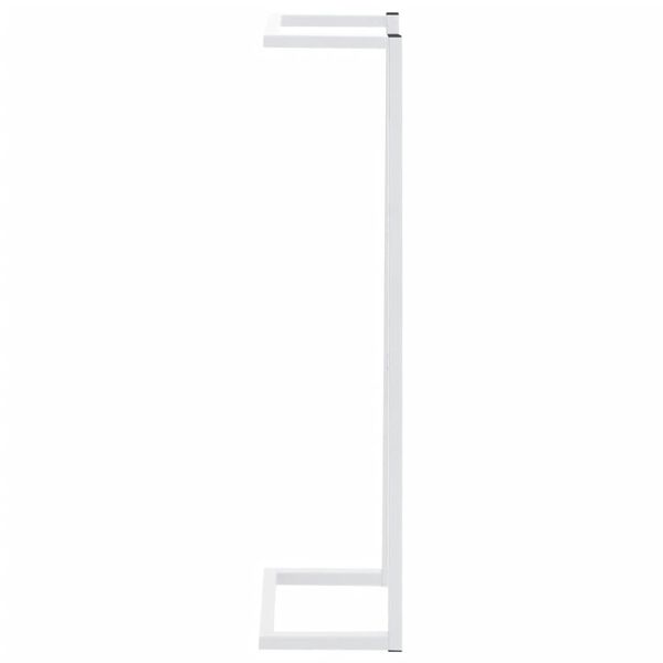 vidaXL Βάση για Πετσέτες Επιτοίχια Λευκή 25 x 20 x 95 εκ. Ατσάλινη