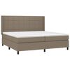 vidaXL &Kappa;&rho;&epsilon;&beta;ά&tau;&iota; Boxspring &mu;&epsilon; &Sigma;&tau;&rho;ώ&mu;&alpha; Taupe 200x200 &epsilon;&kappa;. &Upsilon;&phi;&alpha;&sigma;&mu;ά&tau;&iota;&nu;&omicron;
