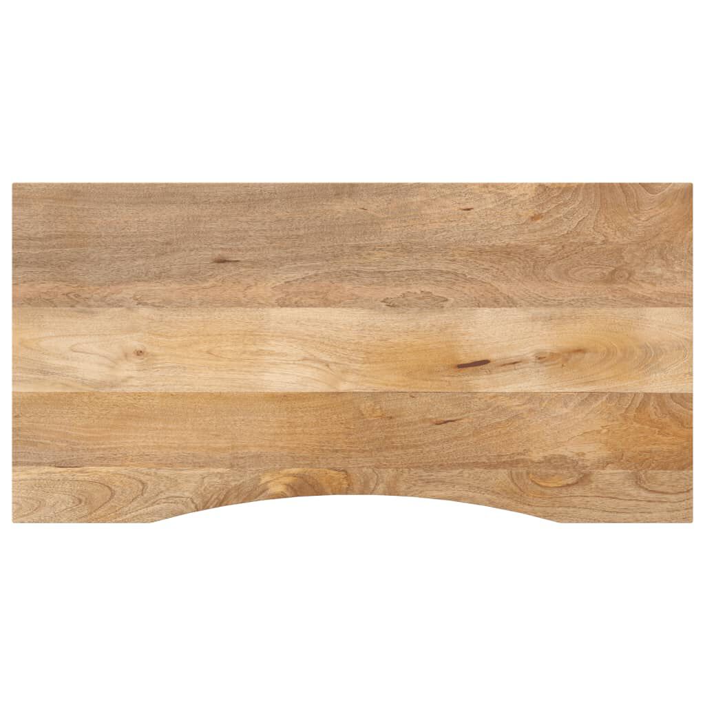 vidaXL Επιφάνεια Γραφείου Καμπύλη 120x60x2,5 εκ Μασίφ Ακατ. Μάνγκο