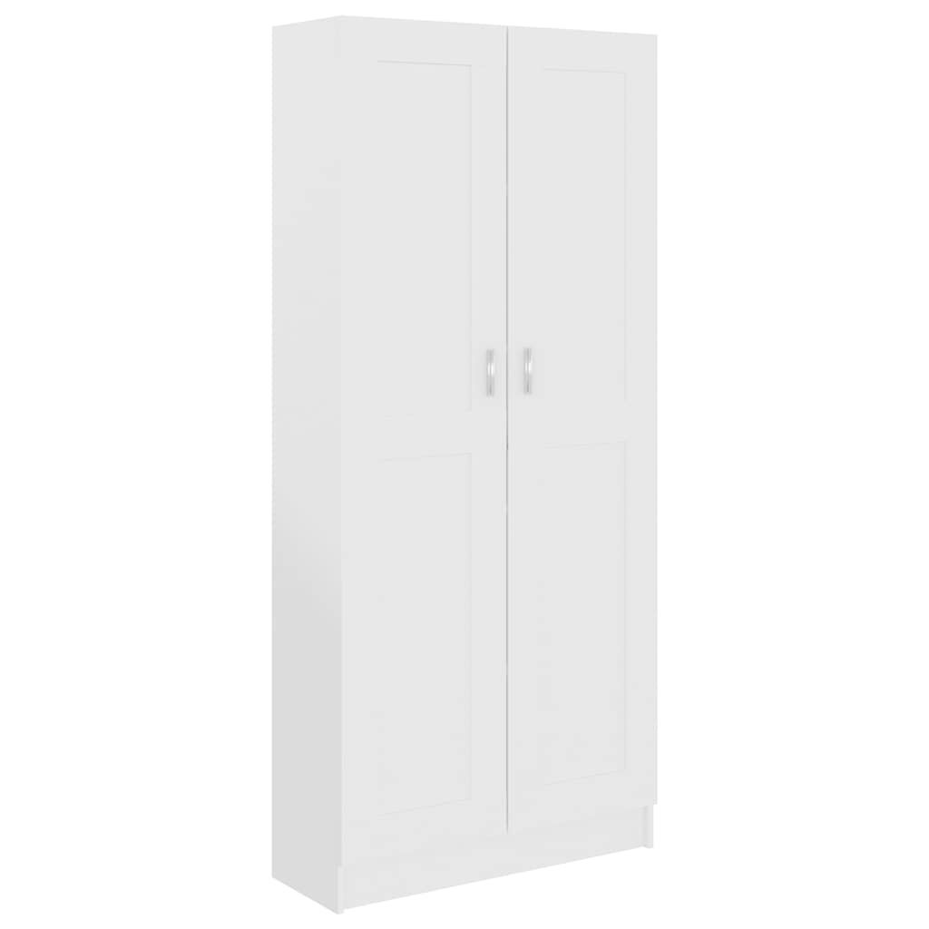 vidaXL Βιβλιοθήκη Λευκή 82,5 x 30,5 x 185,5 εκ. Επεξ. Ξύλο