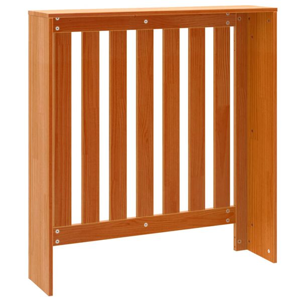 vidaXL Κάλυμμα Καλοριφέρ Καφέ Κεριού 79,5x19x84εκ. Μασίφ Ξύλο Πεύκου