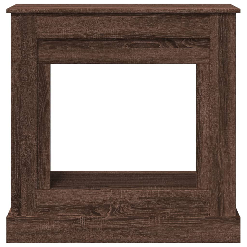 vidaXL Πλαίσιο Τζακιού Καφέ Δρυς 90x30x90 εκ. από Επεξ. Ξύλο