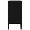 vidaXL Μπουφές SENJA Μαύρο / Ρατάν 112 x 40 x 80 εκ. Μασίφ Ξύλο Πεύκου